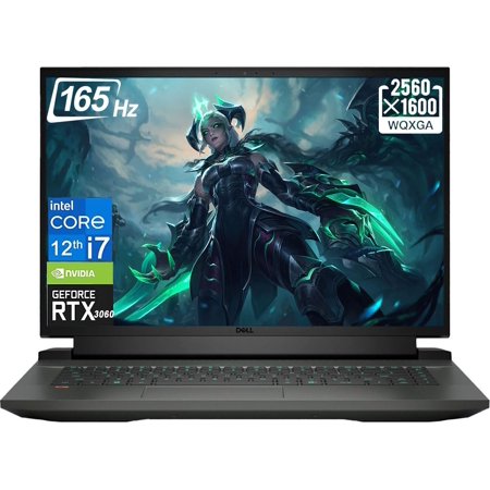 Dell 2023 G16 Gaming Laptop, 16" 165Hz QHD Display, Intel Core i7-12700H(14-core) Processor, NVIDIA GeForce RTX 3060, 16GB DDR5 RAM, 1TB SSD, Wi-Fi 6, Bluetooth, Windows 11 Home.
