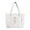 White, variant on Wandering Nature Puffer Tote Bag with Cup Holder & Laptop Compartment & Trolley Sleeve for Travel, Work, Nurse, Women