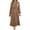 Khaki, variant on hotojiny Dresses for Women Long Sleeve Lace V Neck Wedding Gues Dress Flowy Pleated A-Line Dresses for Beach Vaction