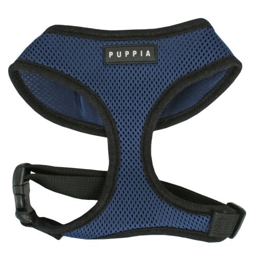 Puppia Soft Dog Harness No Choke Over-The-Head Triple Layered Breathable Mesh Adjustable Chest Belt and Quick-Release Buckle