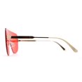 thumbnail image 4 of Hommes Mono Lentille Bouclier Racer Flat Top Mob Lunettes de Soleil Or Rouge, 4 of 4