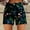Black, variant on Women's Shorts Womens Casual High Waist Denim Shorts Relaxed Fit Artretro Printed Floral Shorts With Pockets,White Women's Shorts XXL