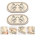 thumbnail image 4 of Weiweiguan 2 Pcs Base de Sac en Bois DIY Manuel en Forme d'Elliptique, 4 of 6