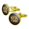 thumbnail image 1 of Mortal Kombat Insert Coin Round Cufflink Set Gold Color, 1 of 6