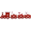 NewWestChristmas Train Decoration Reusable Indoor Desktop Christmas Train Decoration Scene Layout Cute-Red