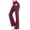 Wind Red, variant on Yoga Pants Women Wide Leg High Waist Bootcut Workout Flare Leggings Tummy Control Work Dress Pants Women Stretchy Casual Office Trousers 4 Pockets