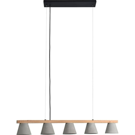 

43.25 Gray and Black Contemporary Ceiling Light Fixture