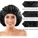 thumbnail image 2 of Gorros de satén,Capó de satén ajustable para mujer,Gorro de dormir grande de doble capa Gorro de dormir de satén de doble capa, 2 of 5