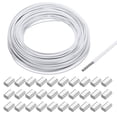thumbnail image 1 of Uxcell 164Ft Cable de alambre 304 de acero inoxidable 5/64" 30Pcs Fundas Blancas, 1 of 7