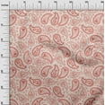 thumbnail image 3 of oneOone Polyester Spandex Red Fabric Asian Paisley Sewing Material Print Fabric By The Yard 56 Inch Wide, 3 of 5