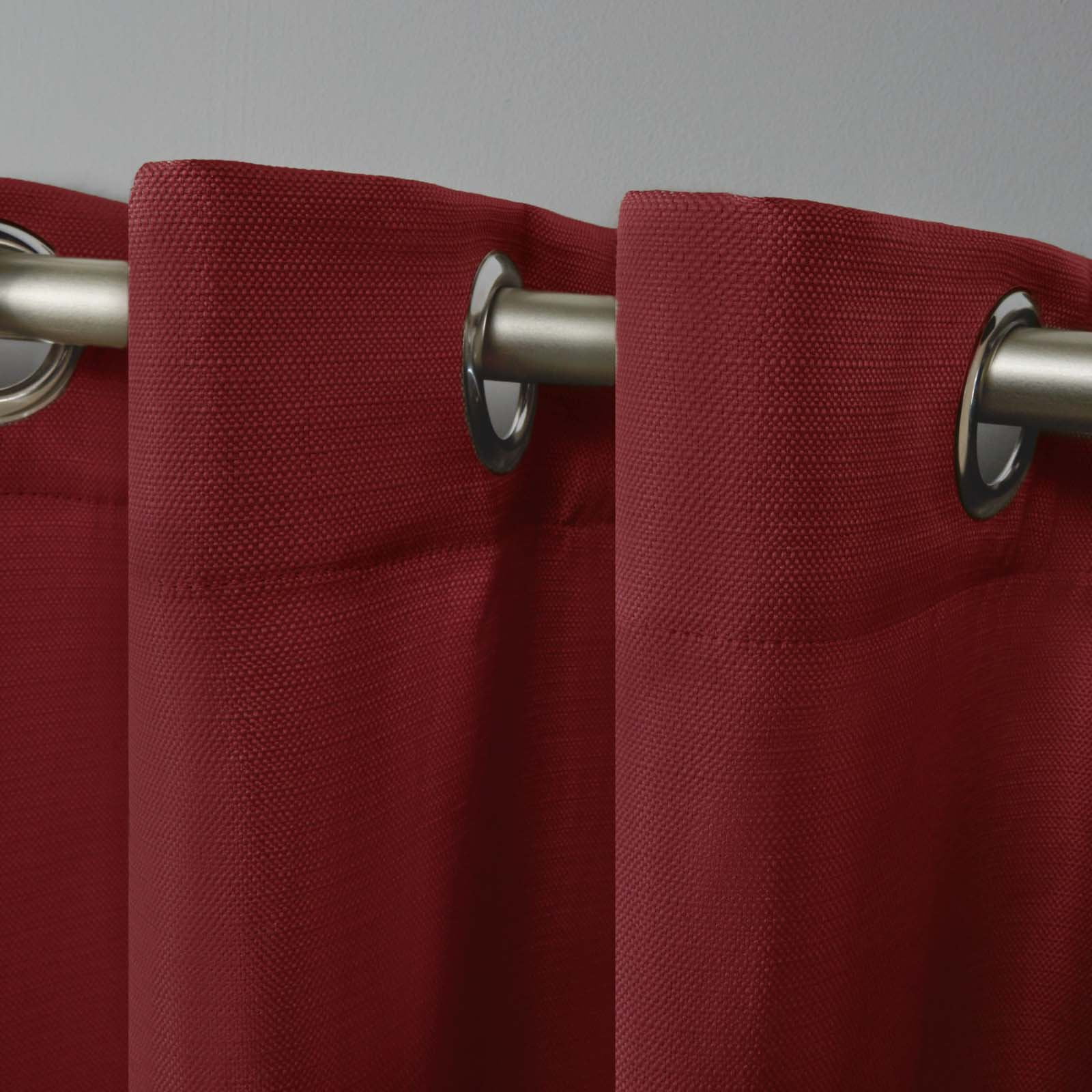 Exclusive Home Delano Heavyweight Textured Indoor/Outdoor Grommet Top Curtain Panel Pair, 54"x108", Charcoal
