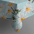 thumbnail image 4 of Lightblue Daisy Flower Yellow Centers Pattern Rectangle Tablecloth 60"x120",Waterproof Polyester Rectangle Table Cloth, Wipeable Spillproof Polyester Tablecloth for Dining, Camping, Indoor and Outdoor, 4 of 6