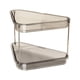 thumbnail image 4 of Organizador de maquillaje de esquina de 2 niveles con estante de almacenamiento de esquina Gris transparente, 4 of 9