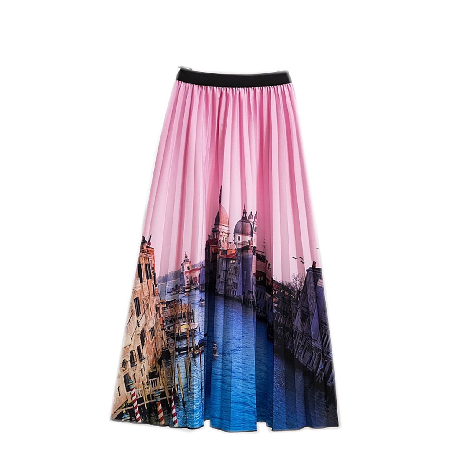Pianpianzi plus Size Broomstick Skirts for Women 1950 Vintage Skirts for Women Wrap Skirt with