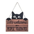 thumbnail image 1 of 2 Letreros De Bienvenida Divertidos Para Gatos, Placa De Madera Para Decoración Al Aire Libre, 1 of 9