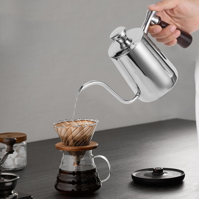 Hervidor de café, café de acero inoxidable de 600 ml Accesorios para café Cafetera de acero inoxidable Tecnología avanzada