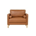 thumbnail image 2 of Lifestyle Solutions Lorelei Oversized Chair, Caramel Faux Leather, 2 of 6