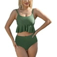 thumbnail image 1 of Bikini Set For Women Swimsuits 2025 Ruffle Tops And Floral Bottoms Swim Suit Bathing Suit For Holidays, 1 of 3