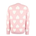 thumbnail image 6 of Qepwsc Women's Long Sleeve Knit Pullover Sweaters Heart Print Casual Crew Neck Stripe Soft Loose Fits Sweater Blouse Tops, 6 of 9