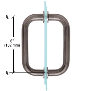 CRL BM6X6ABN Antique Brushed Nickel 6" BM Series Tubular Back-to-Back Pull Handle