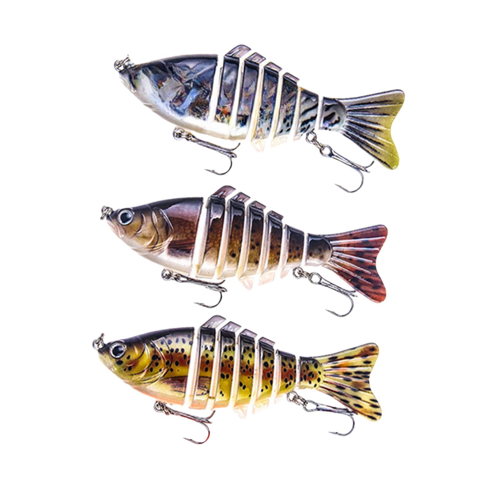 koolsoo 3x Fishing Lures Fishing Baits Crankbait Equipment Gifts Hard Lures Swimbaits for Bass Freshwater and Saltwater Crappie Perch A