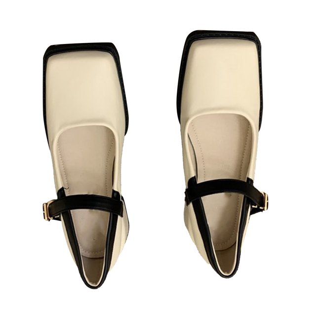 Zapatos de plataforma con hebilla, zapatos de plataforma con hebilla para mujer, zapatos de punta cuadrada cerrados, zapatos de plataforma con correa en el tobillo, solución innovadora