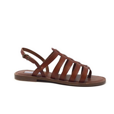 Gladiator Slingback - Madden Girl Womens Strapper Slingback Gladiator Sandal Flat Brown Size 7 M