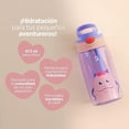 thumbnail image 2 of Botella de Agua para Niños 473ml Peluchina | Con Funda, 2 Tapas, 2 Popotes y Cepillo | Libre de BPA | B Life, 2 of 7