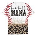 thumbnail image 4 of Fiudx Ropa de Mujer Mujer Casual Verano Impresión Manga Corta Cuello Redondo Suelta Camiseta Blusa Tops, 4 of 5