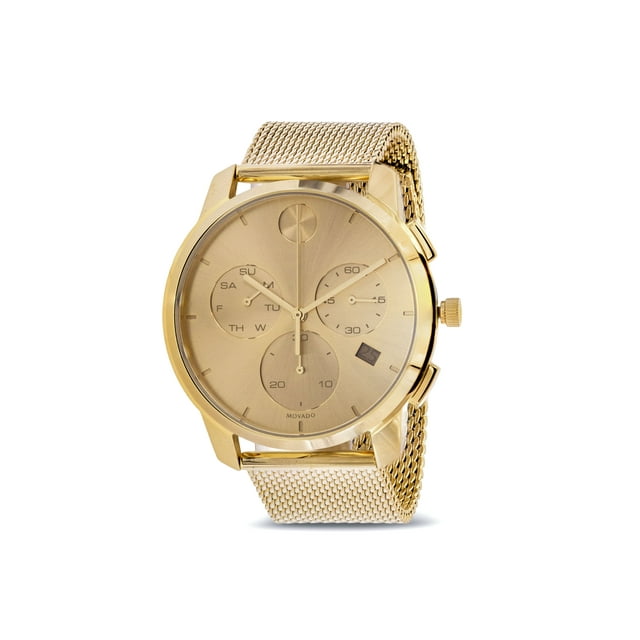Movado Montre Chronographe Mince et Audacieuse Ton Or pour Homme