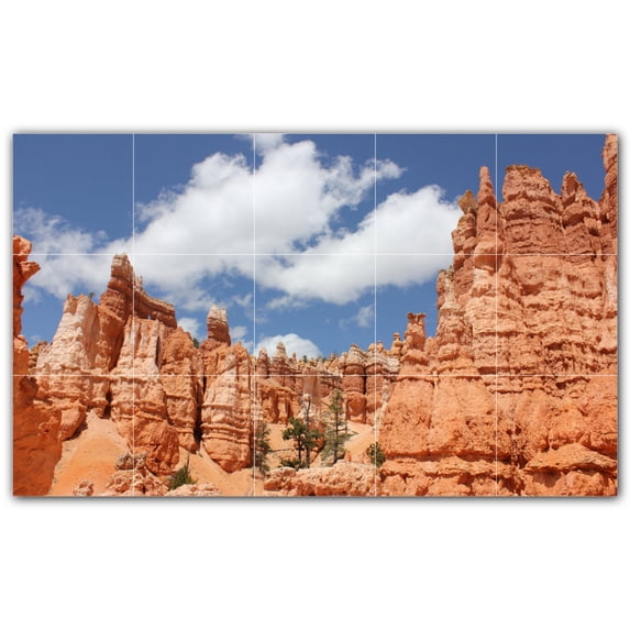 Picture-Tiles.com: Canyon Ceramic Tile Wall Mural WAL500320-53M. 30"W x 18"H using (15) 6" x 6" Ceramic Tiles-Satin Finish