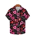 thumbnail image 1 of Styesk T-Shirts pour Homme Chemise à Col à Manches Courtes Imprimée pour la Saint-Valentin pour Homme, 1 of 5