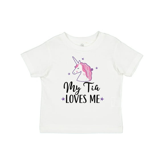Inktastic My Tia Loves Me Unicorn Girls Baby T-Shirt