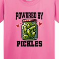 thumbnail image 4 of Inktastic Pickle Lover Funny Powered by Pickles Youth T-Shirt, 4 of 5