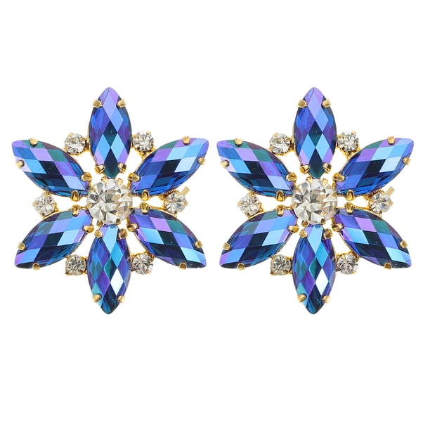 EeaseMX 1 par de hermosas hebillas para zapatos, encantadoras y elegantes, con cristal brillante.