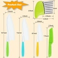 thumbnail image 2 of Juego de cuchillos para niños, 5 uds., cuchillos seguros para niños pequeños, cuchillo de plástico apto para niños con cortador arrugado, herramientas de cocina con bordes dentados sin BPA, 2 of 5