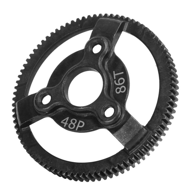 RC Steel Spur Gear, Stable Rolling Power Handling Capacity Robust 48P Steel Spur Gear Black Light Weight For 1/10 RC Car