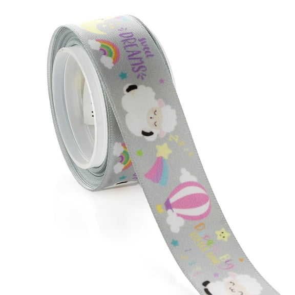 7/8" Goodnight Baby Satin Ribbon 5 Yard