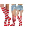 thumbnail image 2 of ToBeInStyle Women's Pack of 6 Knee High Socks - Assorted w/Grey Stripes, 2 of 7