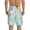thumbnail image 4 of Lsque Cute Gnome Bee Collects Honey Mens Sleep Pajama Shorts,Short Pajama Pants, Cotton Ultra-Soft Knit-X-Large, 4 of 9