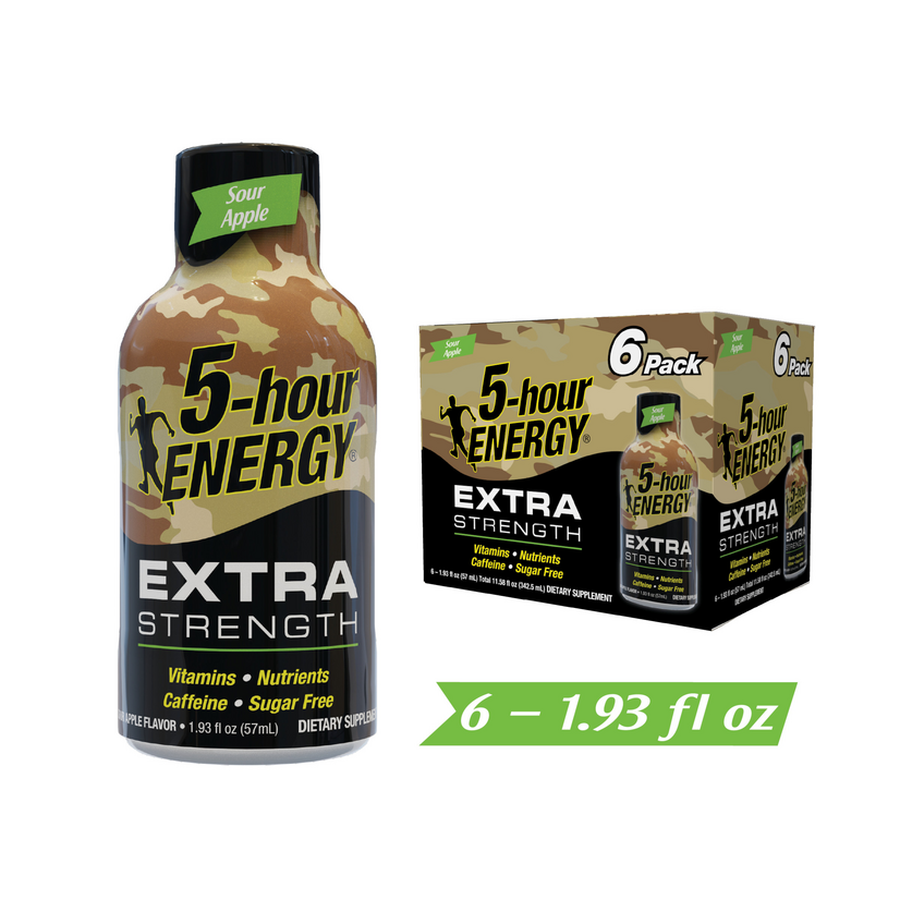 5hour ENERGY® Shot, Extra Strength, Sour Apple, 1.93 oz, 6 Count