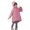 Pink, variant on Lkhaha Girls Fashion Jackets Solid Dinosur Quilted Down Warm Zipper Irregular Hem Puffer Winter Trendy Outwear
