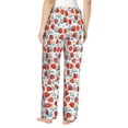 thumbnail image 3 of Xecao Strawberries Women's Straight Lounge Pajama Pants: The Epitome of Relaxed Sleepwear, 3 of 9