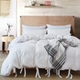 thumbnail image 1 of Duvet Cover King Size, 3 Pieces Soft Washed Microfiber Duvet Cover Set,, 1 of 6