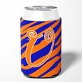thumbnail image 2 of Carolines Treasures CJ1036-UCC Letter U Initial Monogram - Tiger Stripe Blue And Orange Can Or Bottle  Hugger, 2 of 5