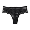 JDEFEG Underwear Women Comfy Low Waist Solid Color Lace Mesh Design