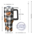 thumbnail image 2 of Checkered Halloween Pumpkin Pattern Tumbler with Handle and Lid,40oz Double Wall Vacuum Insulated Tumbler,Cups Gift for Women and Men, 2 of 7