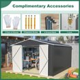 thumbnail image 6 of 10x12FT Outdoor Storage Shed for Outdoor, Utility Metal Storage Shed with Updated Frame Structure and Lockable Doors, All-Weather Shelter for Backyard, Patio, Lawn, Black, 6 of 8