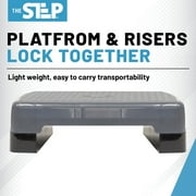 The Step Adjustable Mini Aerobic Step Platform - Exercise Step for Cardio and Strength Training