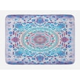 thumbnail image 1 of Mandala Bath Mat, Medallion Design Floral Patterns and Leaves Boho Hippie Style Prints, Non-Slip Plush Mat Bathroom Kitchen Laundry Room Decor, 29.5 X 17.5 Inches, Turquoise Pink and Purple, Ambesonne, 1 of 2